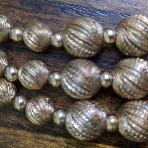 Napier Gold Three Strand Ball Choker - Picture 2 of 4